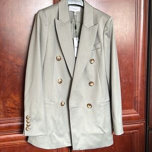 BNWT Reiss Skye Double-Breasted Wool-Blend Blazer size 2